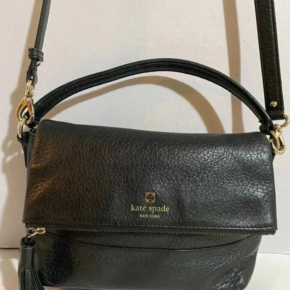 Kate spade black pebbled leather satchel handbag - Picture 9 of 15